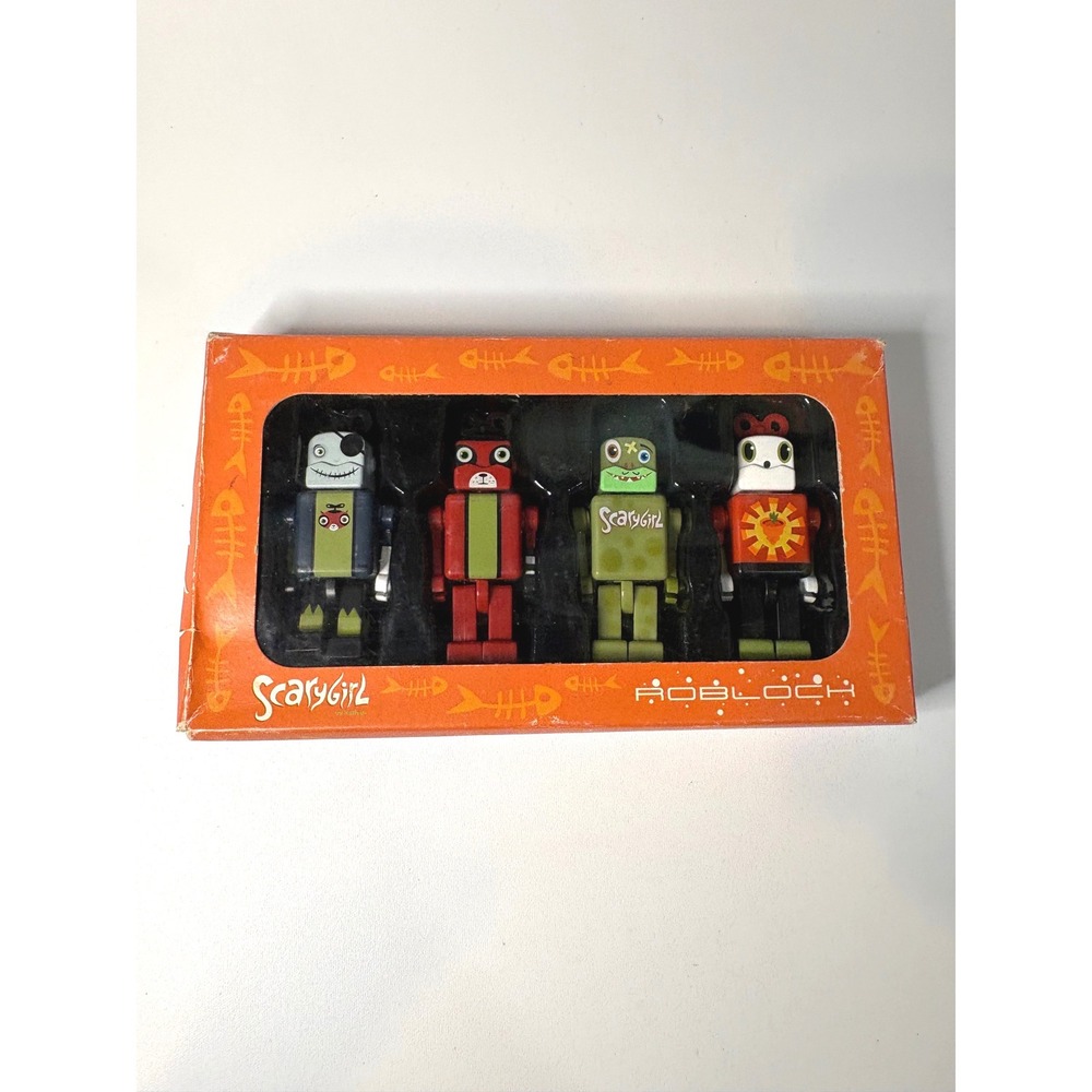 Scarygirl Nathan Jurevicius Robloch Whazzzup Flying Cat 4pc Designer Toy Set
